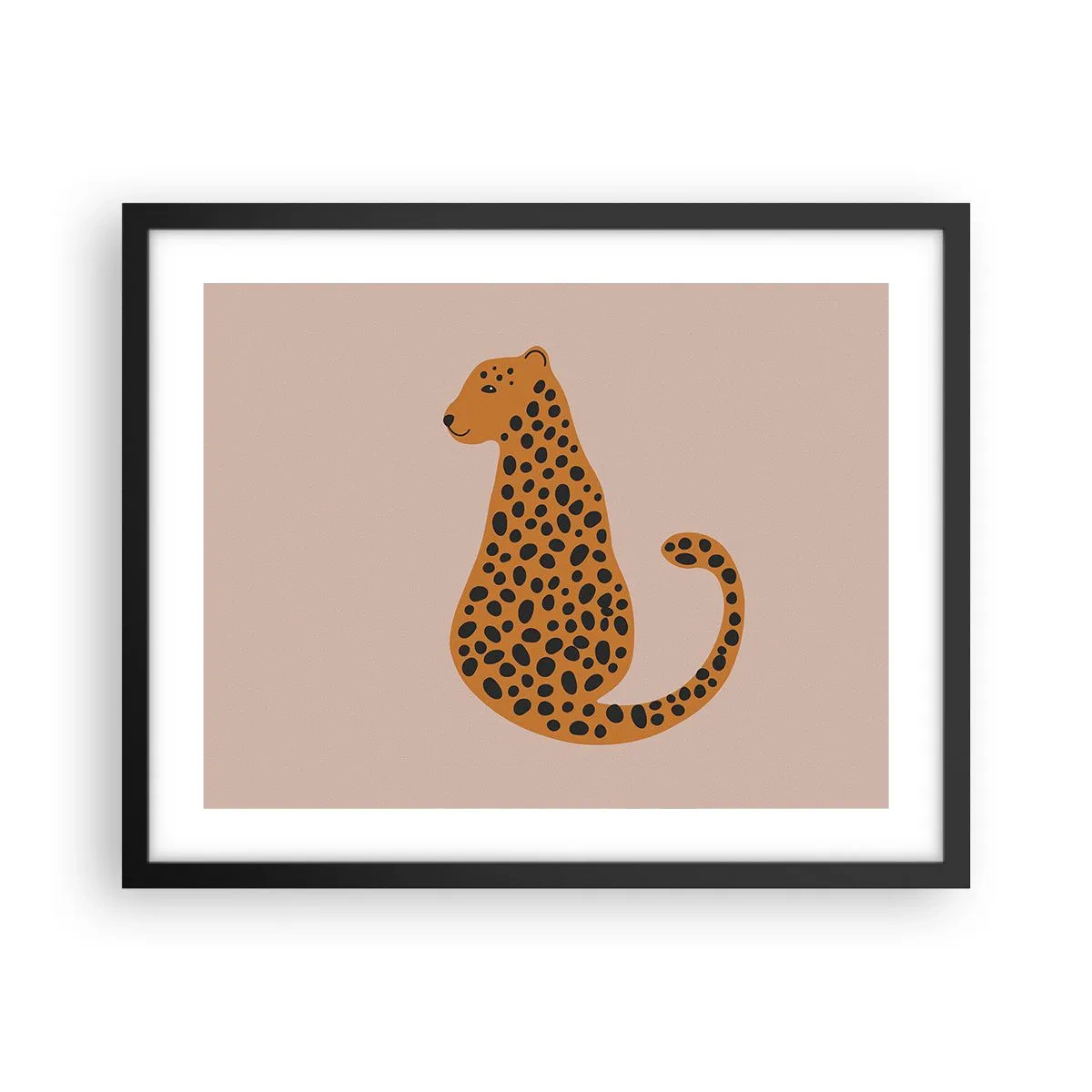 Poster in cornice nera - Il leopardo è un motivo di moda - 50x40 cm