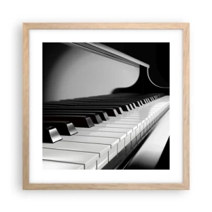 Poster in cornice rovere chiaro - Armonia di forme e colori - 40x40 cm