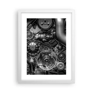 Poster in cornice bianca - La poesia della meccanica - 30x40 cm