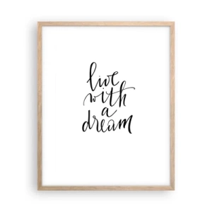 Poster in cornice rovere chiaro - Of course - 40x50 cm