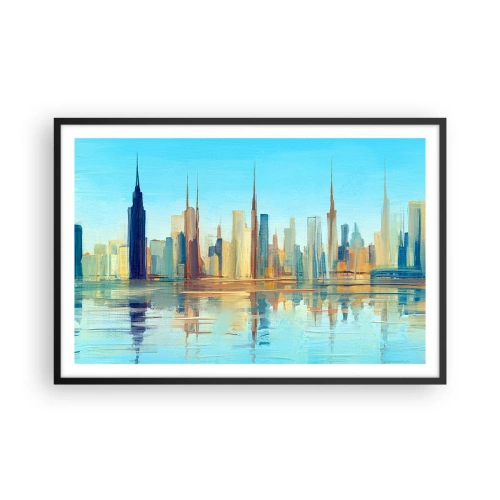 Poster in cornice nera - Metropoli assolata - 91x61 cm