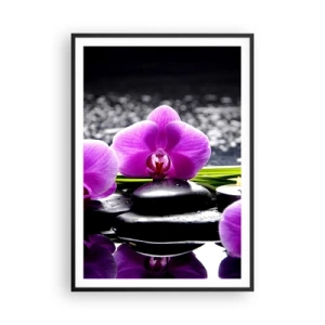 Poster in cornice nera - Annegare nel silenzio e nella pace - 70x100 cm