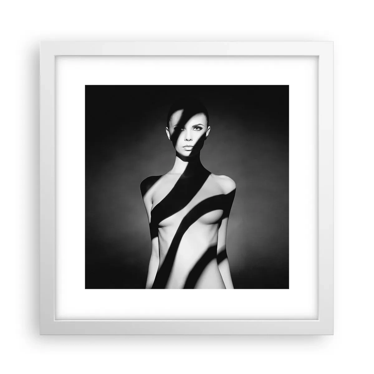 Poster in cornice bianca - Luci e ombre - 30x30 cm