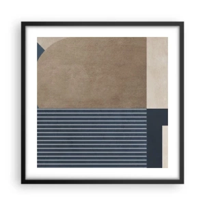 Poster in cornice nera - Composizione di semplicità e rotondità - 50x50 cm