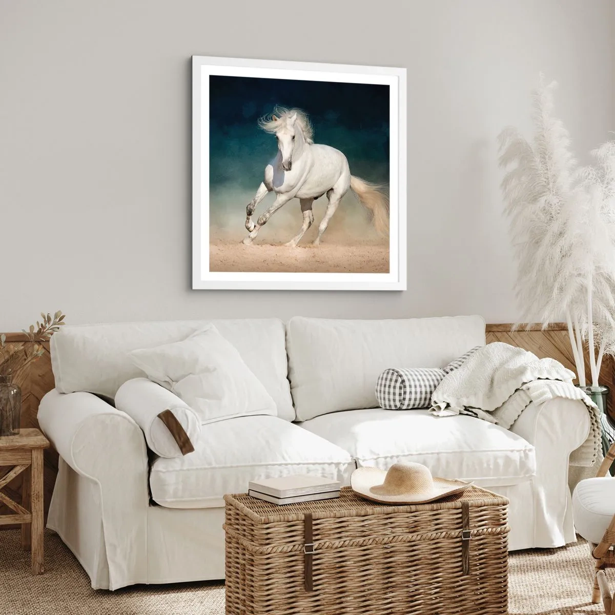 Poster in cornice bianca - Libertà allo stato puro - 50x50 cm