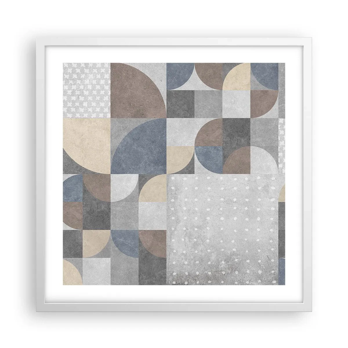 Poster in cornice bianca - Fantasia di ceramica - 50x50 cm