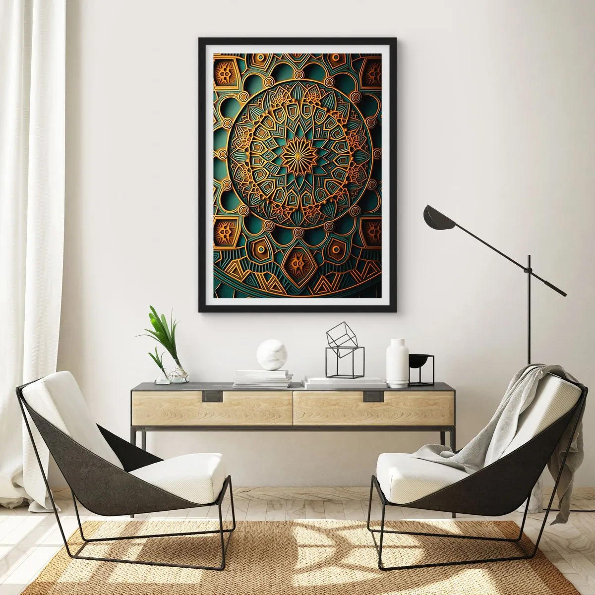 Poster in cornice nera - Atmosfera araba - 40x50 cm
