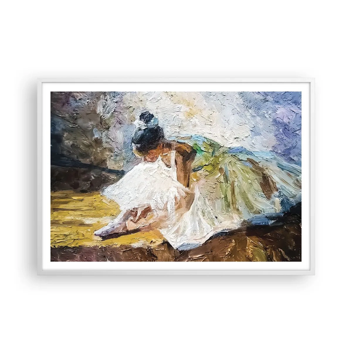 Poster in cornice bianca - Dal quadro di Degas - 100x70 cm