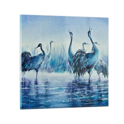 Quadro su vetro - Incontro mattutino - 30x30 cm