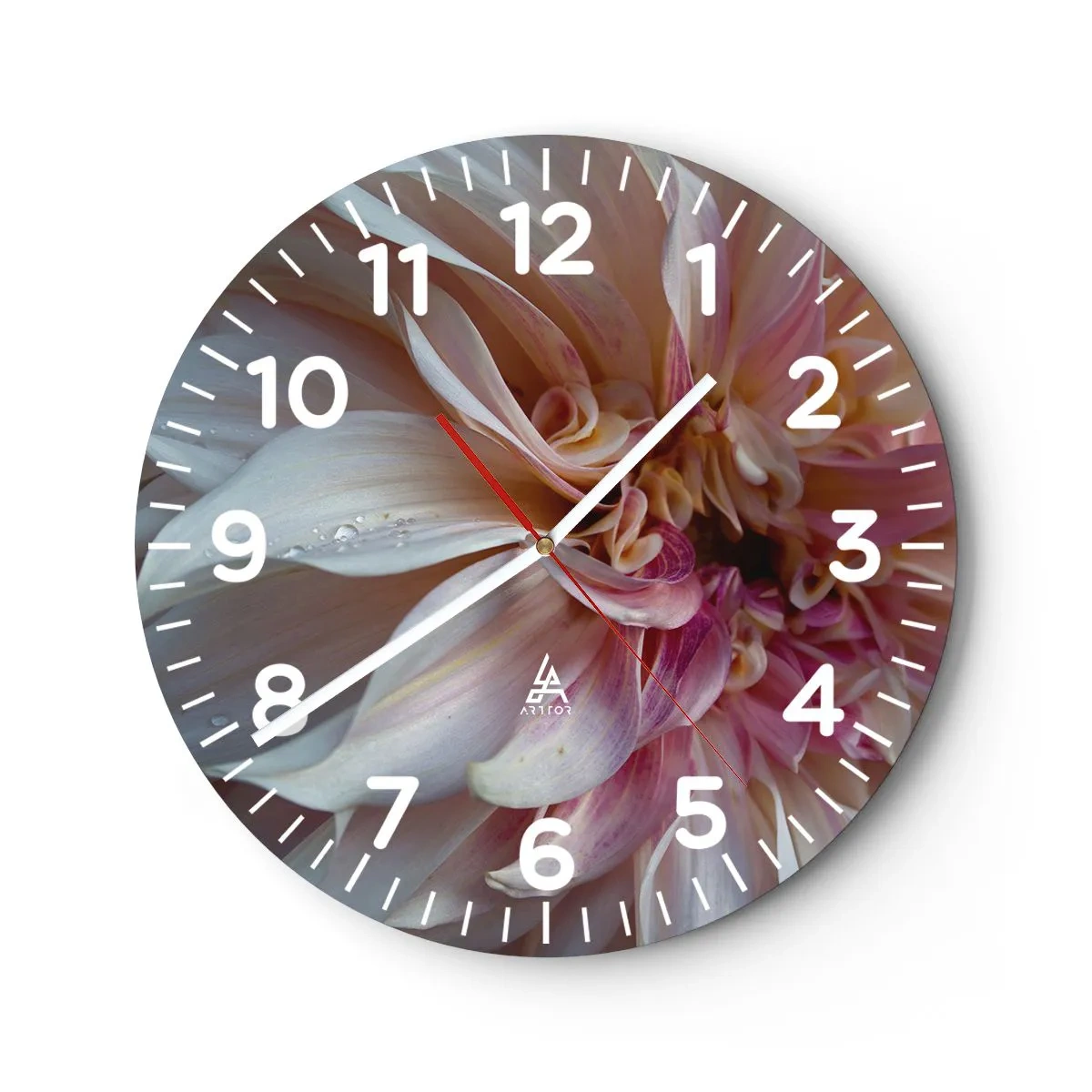 Orologio da parete - Orologio in Vetro - Freschezza in fiore - 30x30 cm