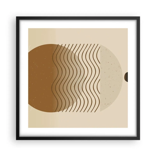 Poster in cornice nera - Sull'origine delle figure geometriche - 50x50 cm