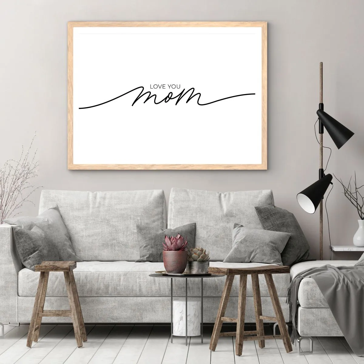 Poster in cornice rovere chiaro - Grande commozione - 91x61 cm