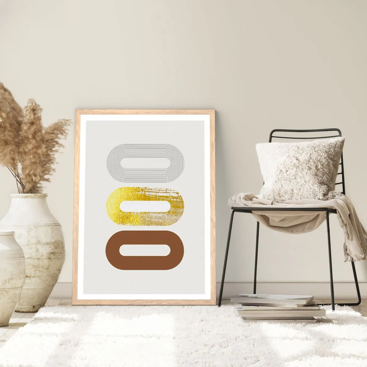 Poster in cornice rovere chiaro - Ohh! - 70x100 cm