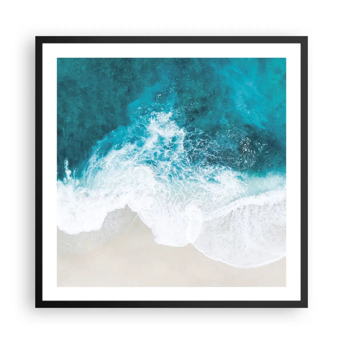 Poster in cornice nera - Morbidezza naturale - 60x60 cm