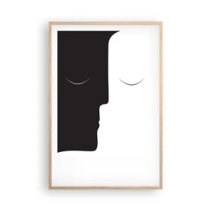 Poster in cornice rovere chiaro - Unità degli opposti - 61x91 cm