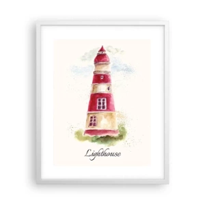 Poster in cornice bianca - Attorno è sempre bel tempo - 40x50 cm