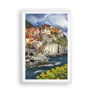 Poster in cornice bianca - Aggrappate alla roccia - 61x91 cm