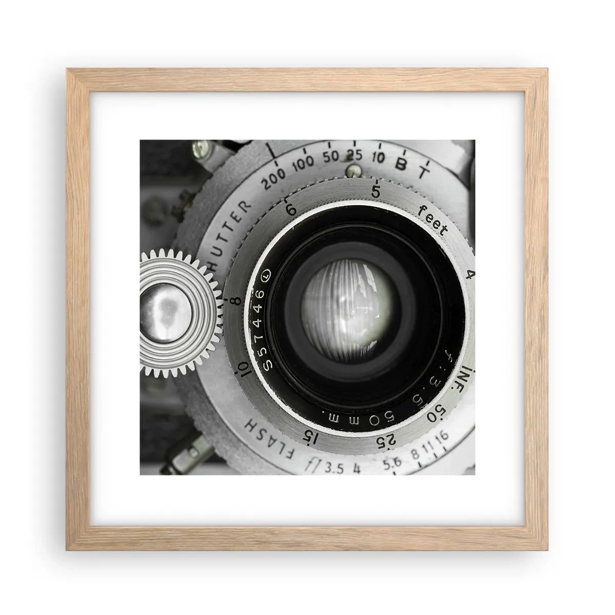 Poster in cornice rovere chiaro - Racconto su Hollywood - 30x30 cm