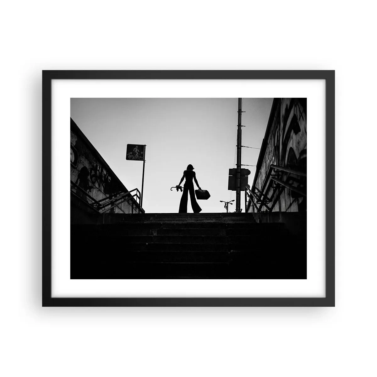 Poster in cornice nera - Gita cittadina - 50x40 cm