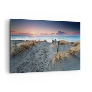 Quadro su tela - Stampe su Tela - Sentiero che porta alla spiaggia al tramonto - 120x80cm - Hai versato un arcobaleno di luce radiosa... - Decorazione murale moderna per soggiorno e camera da letto ARTTOR