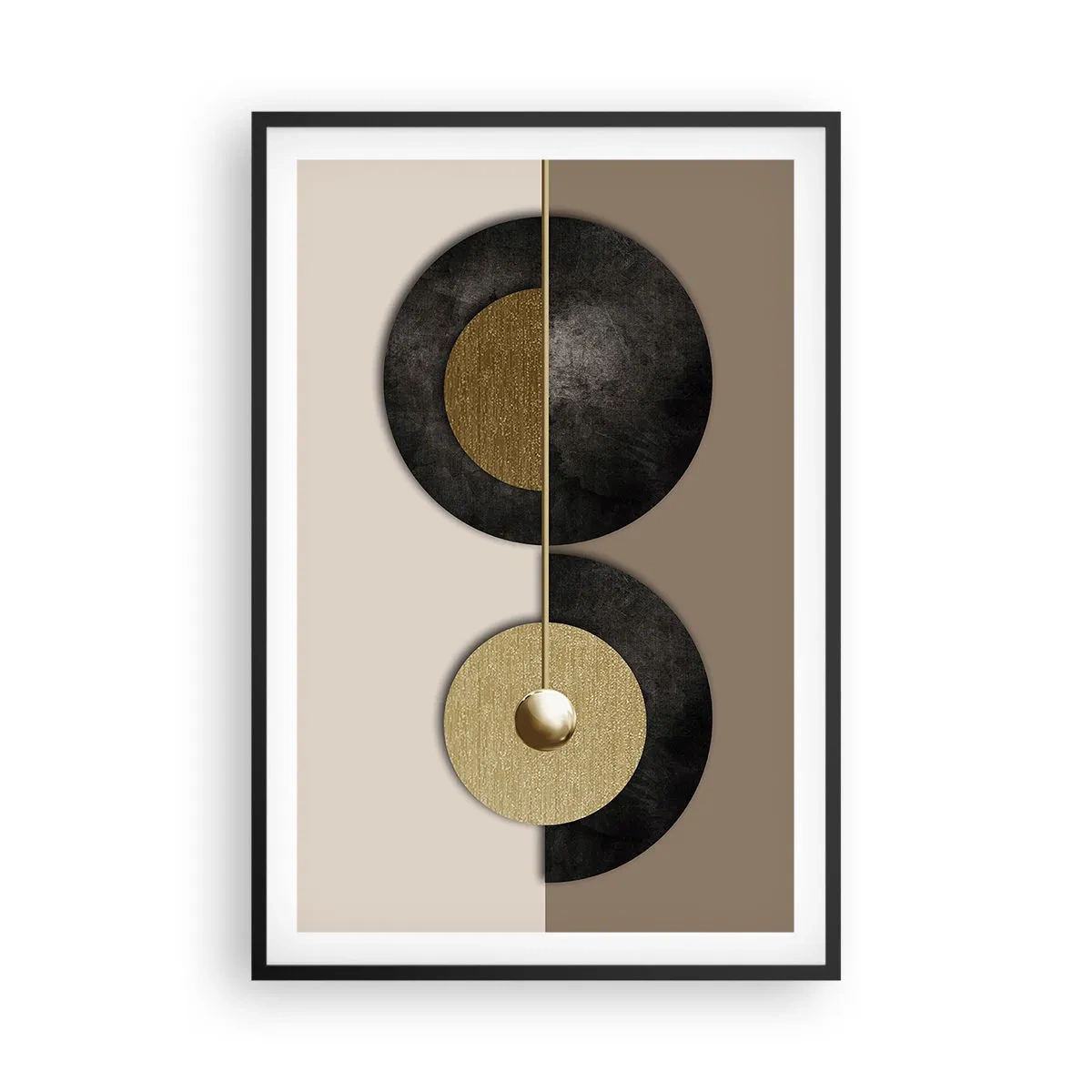 Poster in cornice nera - Variazioni attorno al cerchio - 61x91 cm
