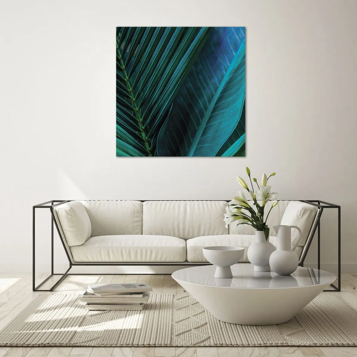 Quadro su vetro - Anatomia del verde - 60x60 cm