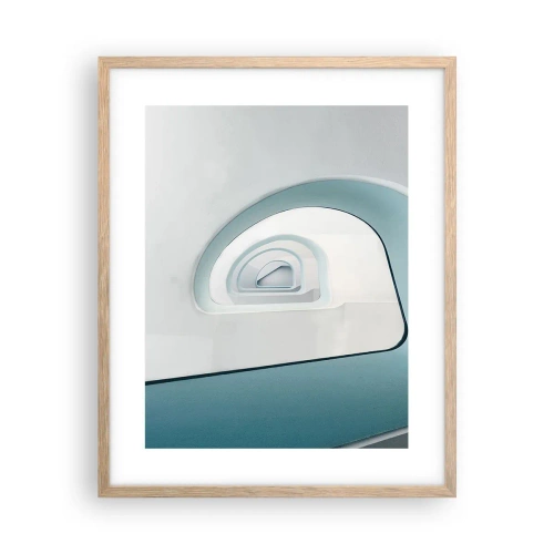 Poster in cornice rovere chiaro - Blu fino in fondo - 40x50 cm