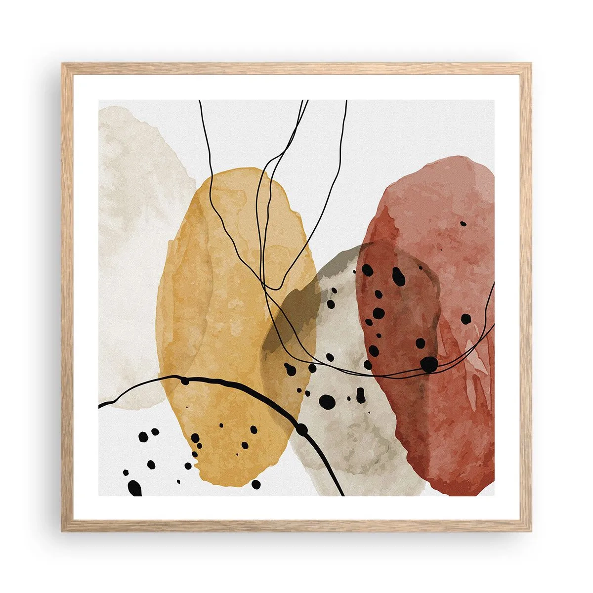 Poster in cornice rovere chiaro - Come aria leggera e trasparente - 60x60 cm