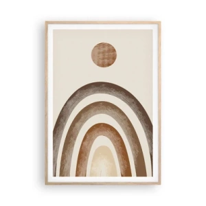 Poster in cornice rovere chiaro - In una galassia lontana - 70x100 cm