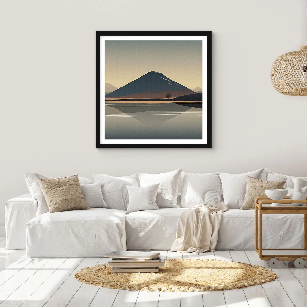 Poster in cornice nera - Immagine speculare - 50x50 cm