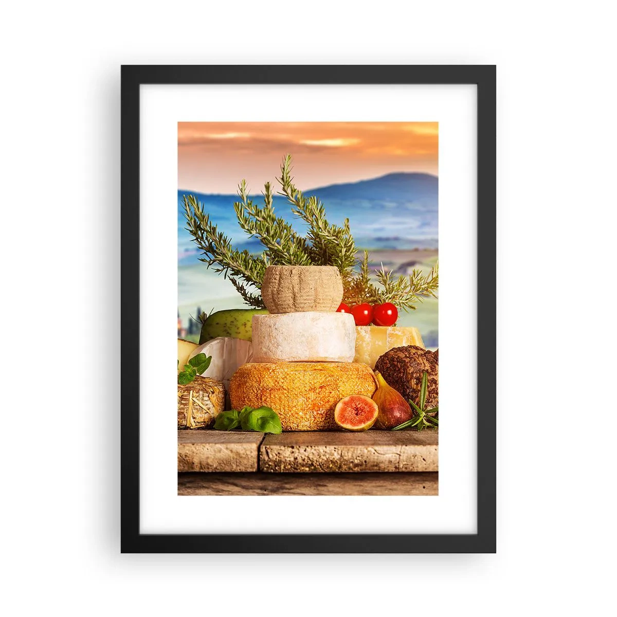Poster in cornice nera - La gioia italiana della vita - 30x40 cm