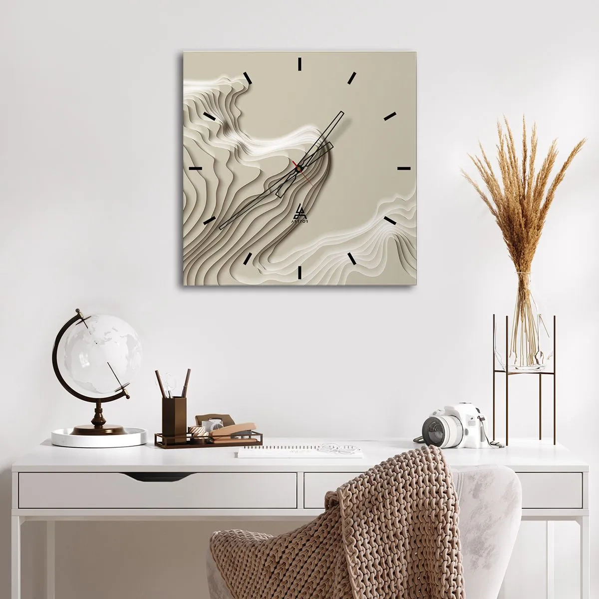 Orologio da parete - Orologio in Vetro - La topografia dell'arte - 40x40 cm