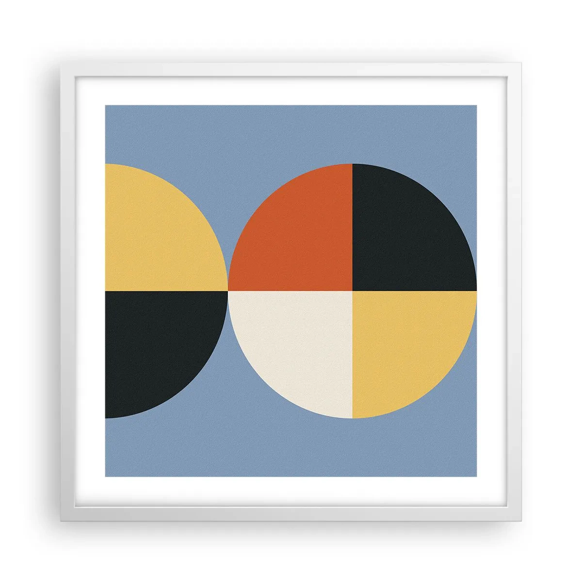 Poster in cornice bianca - Guarda e conta - 50x50 cm