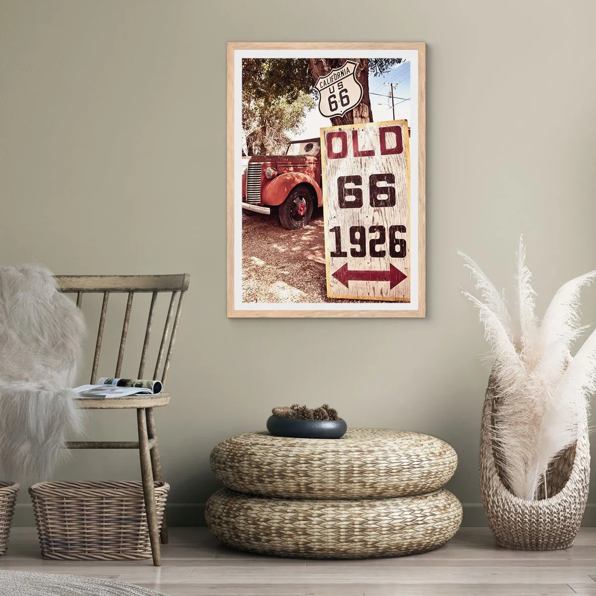 Poster in cornice rovere chiaro - La leggenda della provincia americana - 40x50 cm