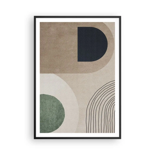 Poster in cornice nera - La mitezza dell'ovale - 70x100 cm