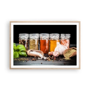 Poster in cornice rovere chiaro - Perché la vita abbia sapore - 91x61 cm