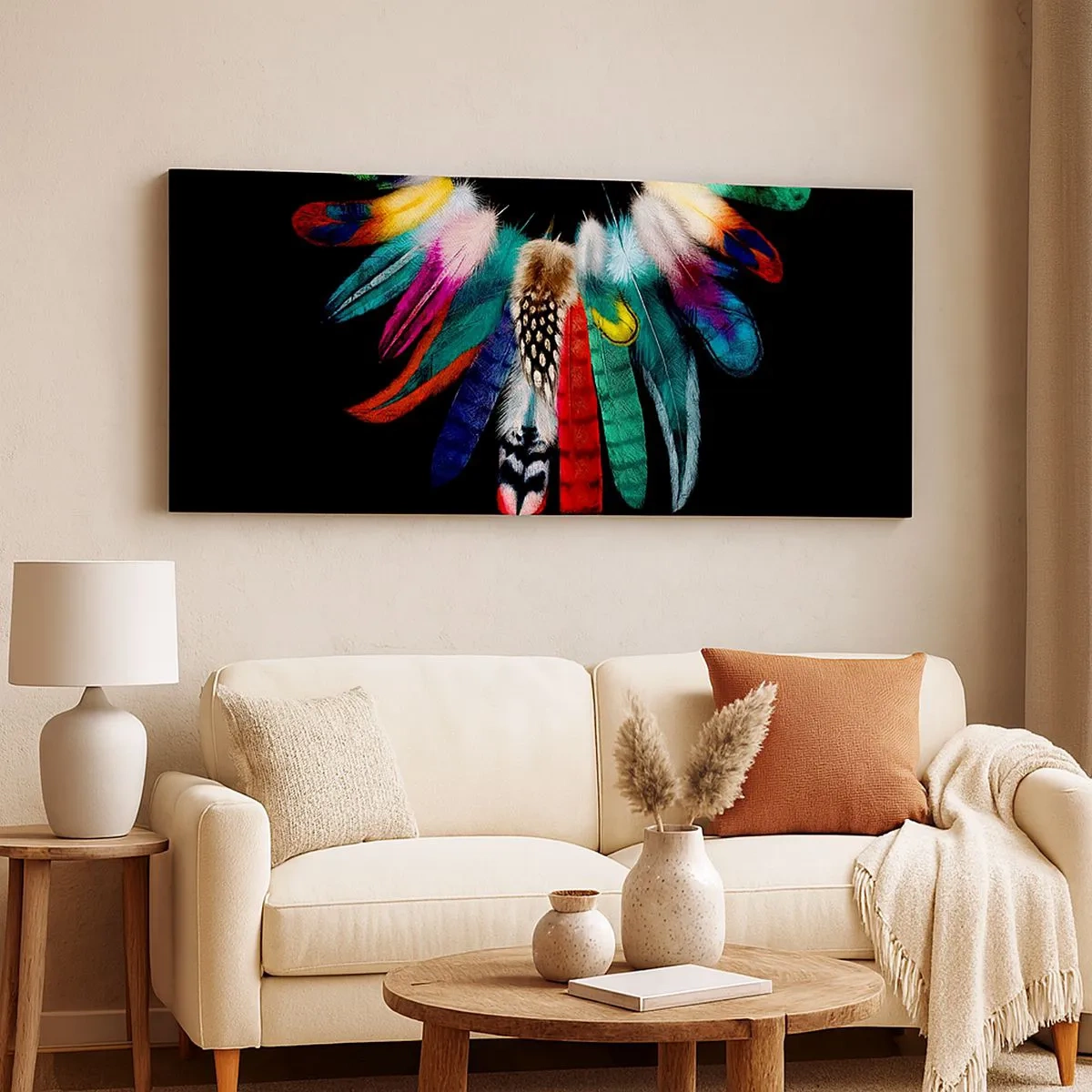 Quadro su tela - Stampe su Tela - Collana indiana - 100x40 cm