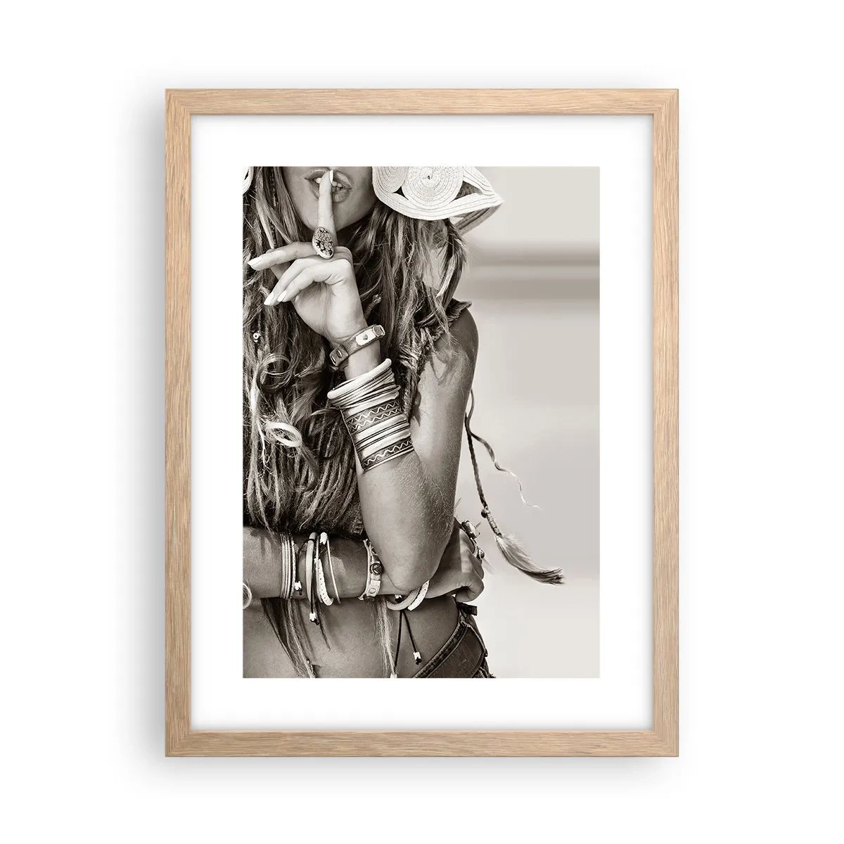 Poster in cornice rovere chiaro - Come una ragazza - 30x40 cm