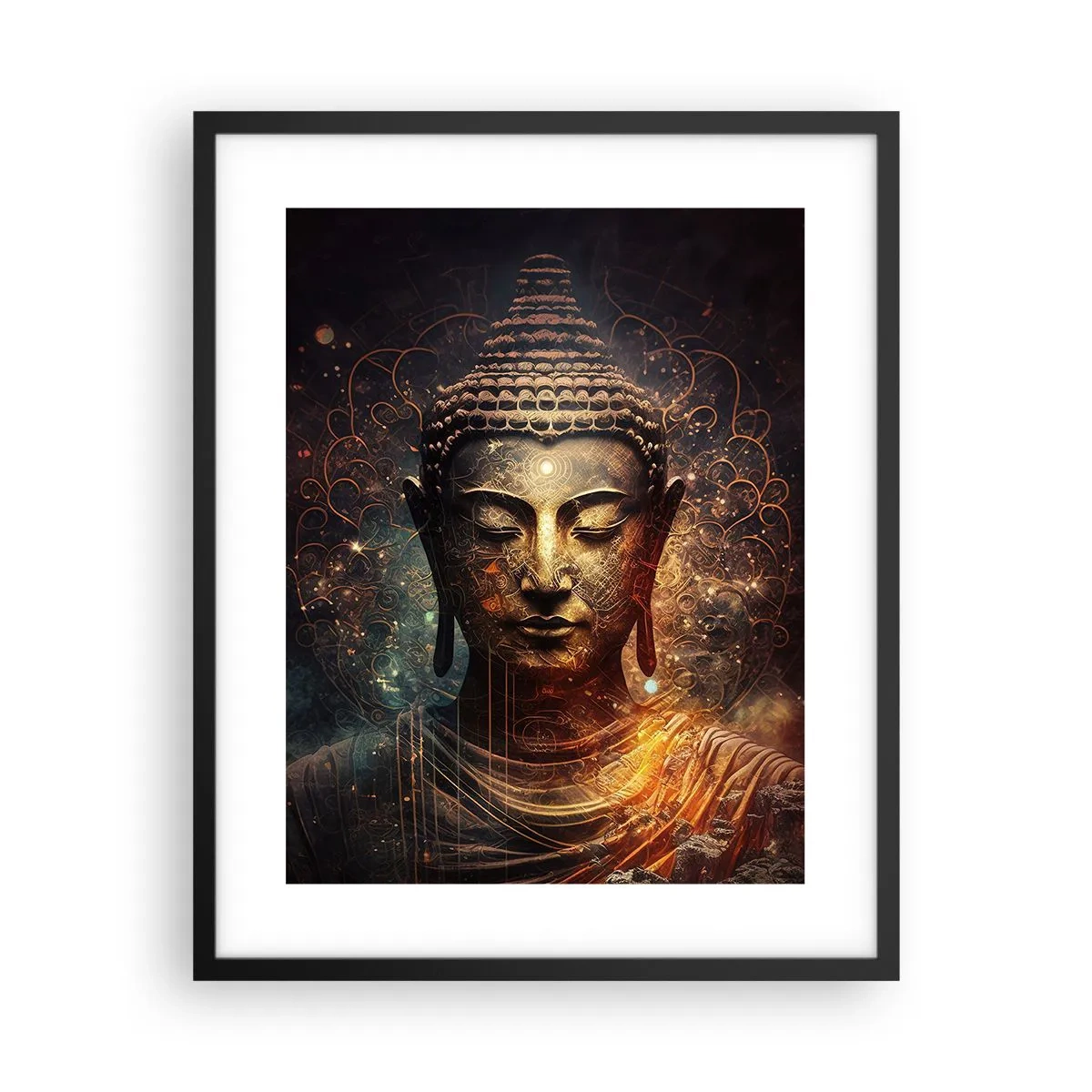 Poster in cornice nera - Equilibrio spirituale - 40x50 cm