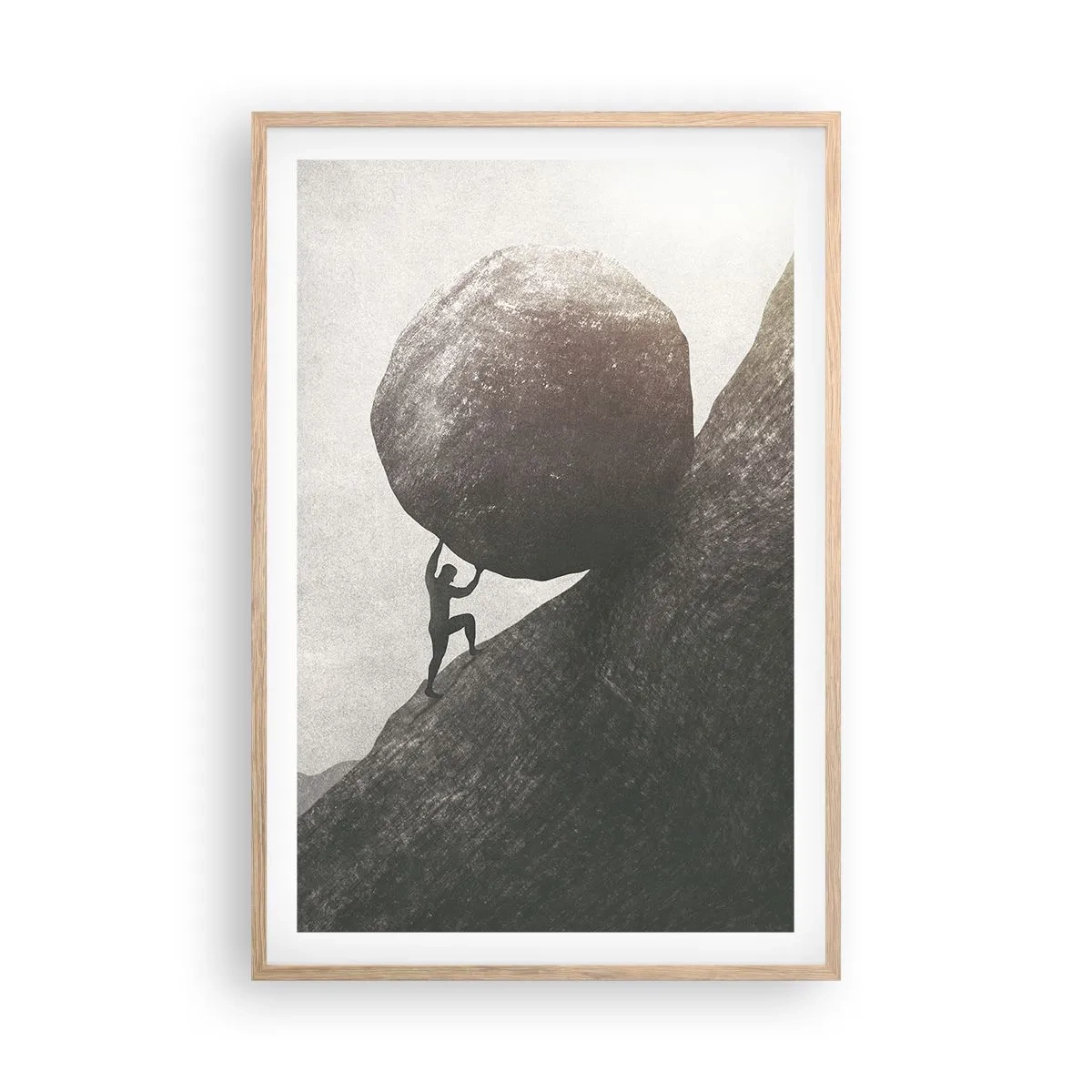 Poster in cornice rovere chiaro - Credo contro ogni speranza - 61x91 cm