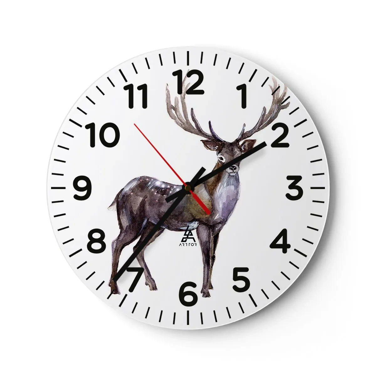 Orologio da parete - Orologio in Vetro - Il re della foresta del nord - 30x30 cm