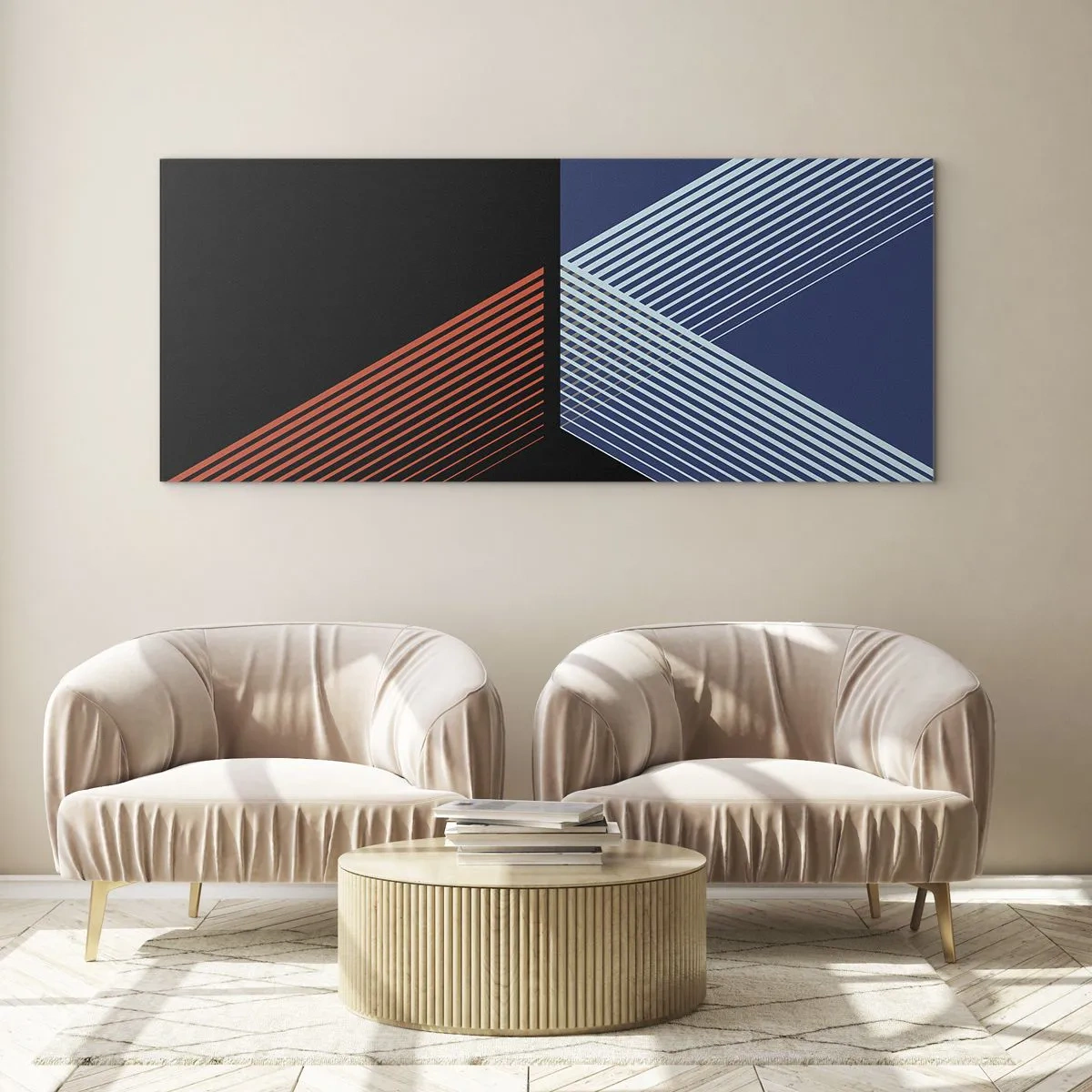 Quadro su vetro - Una storia semplice - 100x40 cm