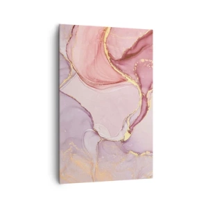 Quadro su tela - Stampe su Tela - Delicati motivi astratti nelle tonalità del rosa e dell'oro - 80x120cm - La carezza dei colori - Decorazione murale moderna per soggiorno e camera da letto ARTTOR