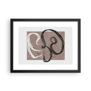 Poster in cornice nera - Composizione: alla ricerca della pienezza - 40x30 cm