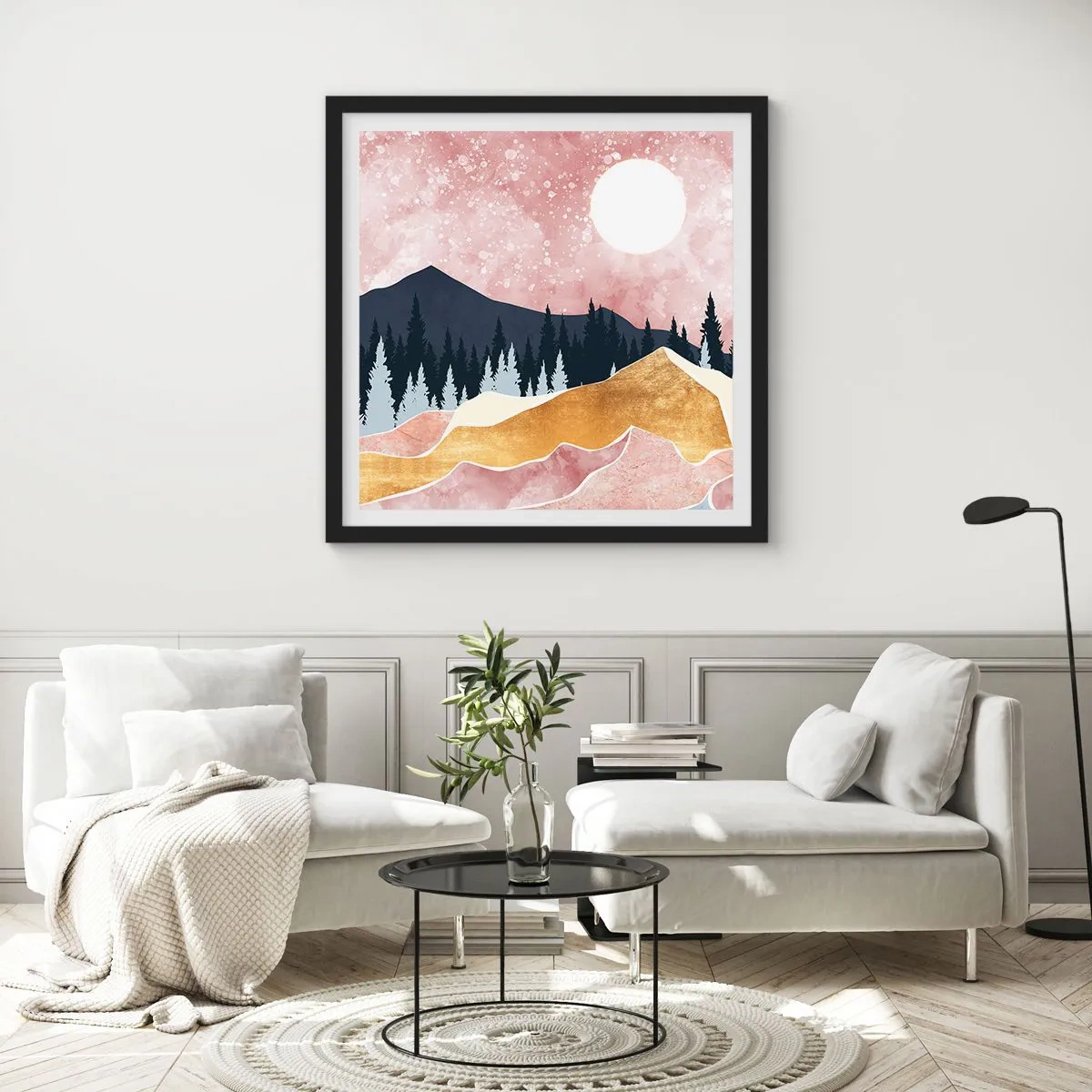 Poster in cornice nera - Guardiano notturno - 50x50 cm