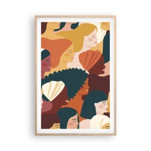 Poster in cornice rovere chiaro - Solo femminilità - 61x91 cm