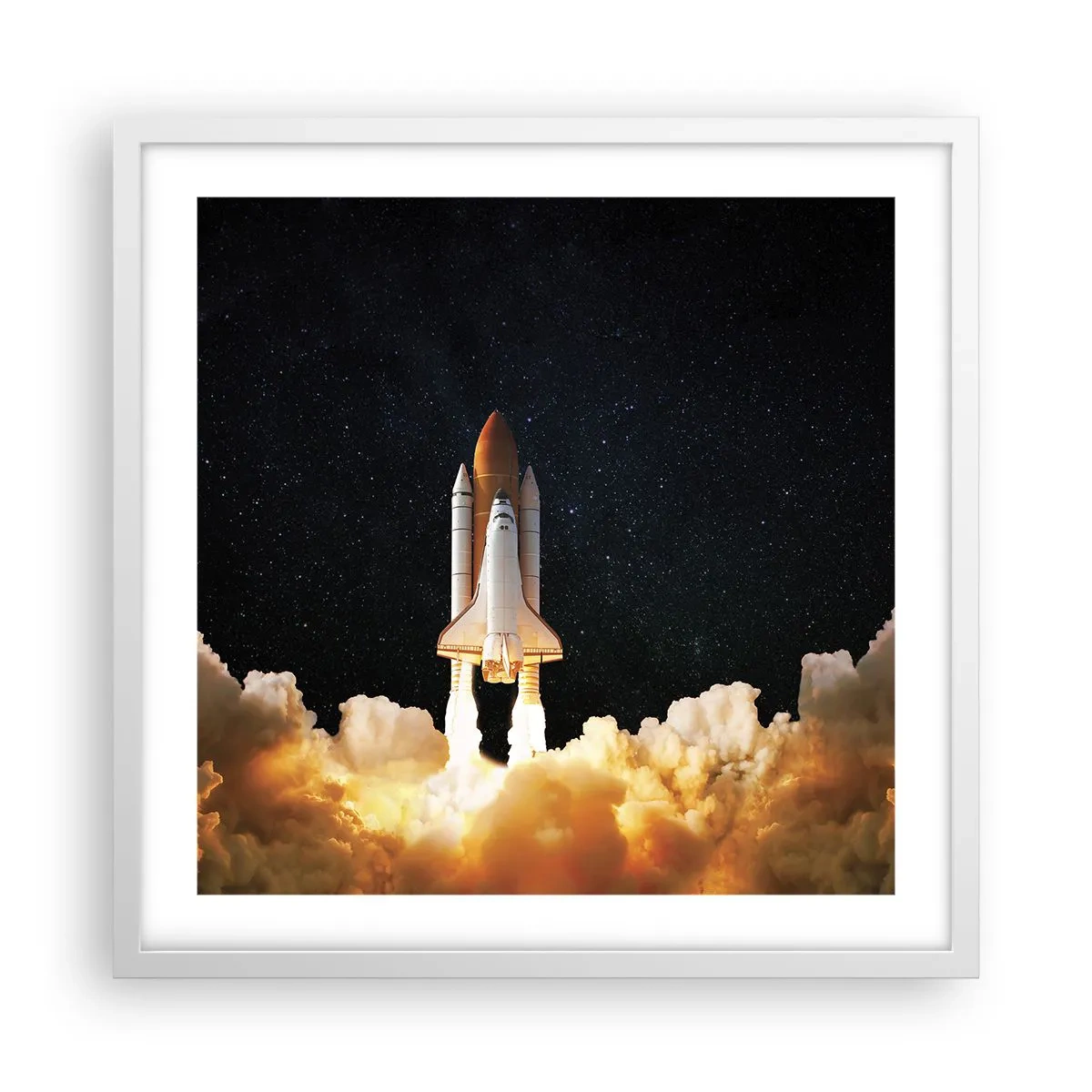Poster in cornice bianca - Ad astra! - 50x50 cm