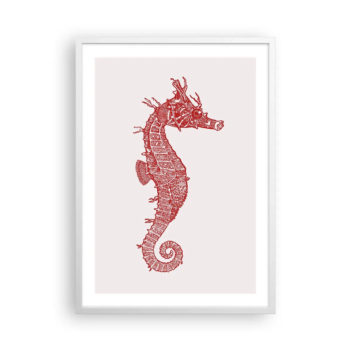 Poster in cornice bianca - Creatura raffinata - 50x70 cm