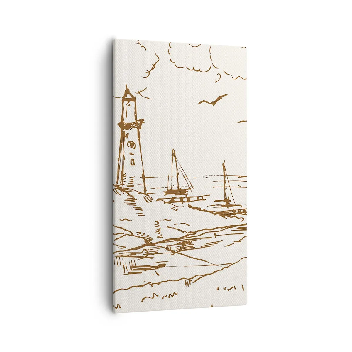 Quadro su tela - Stampe su Tela - Schizzo dei ricordi d'estate - 55x100 cm