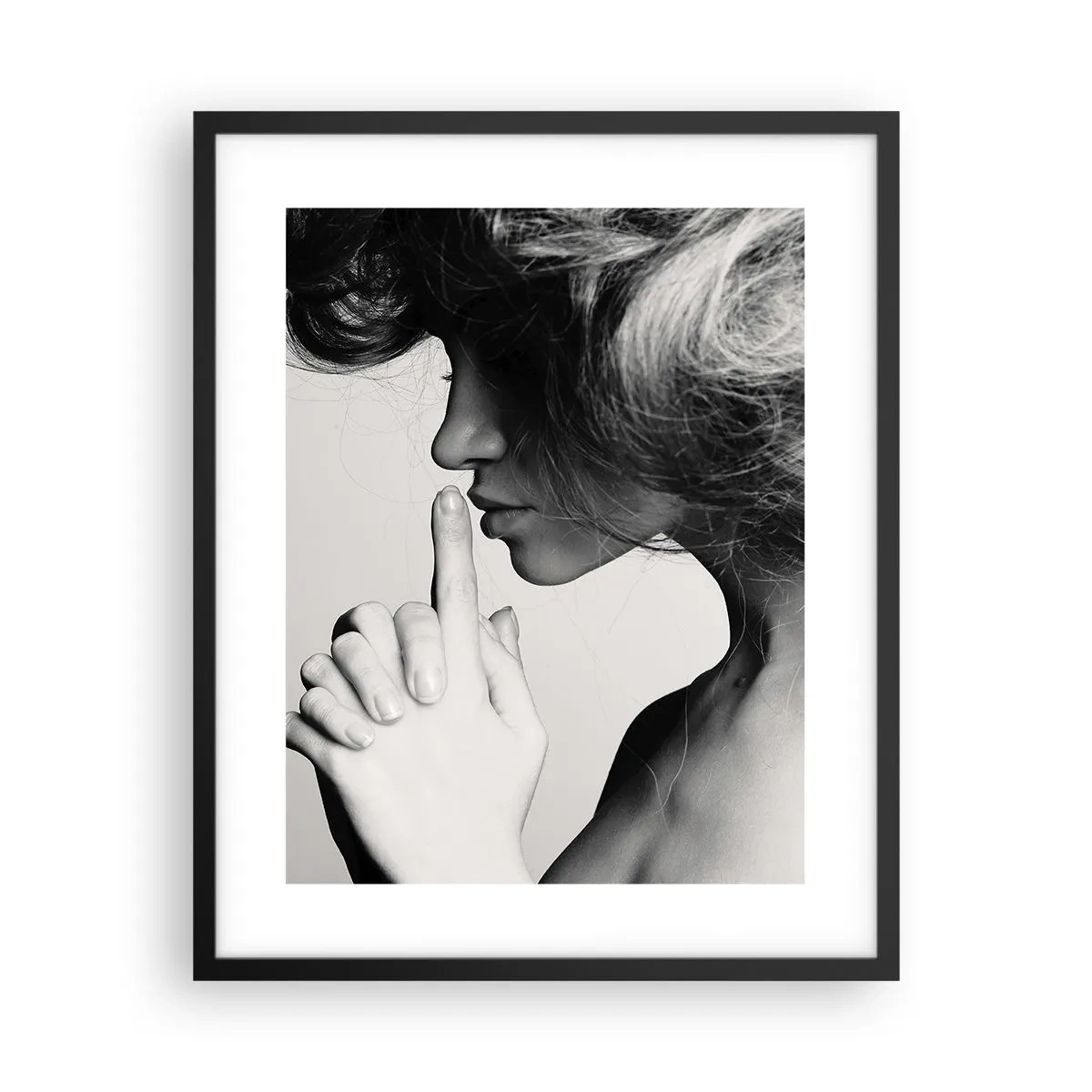 Poster in cornice nera - Ascoltando se stessa - 40x50 cm